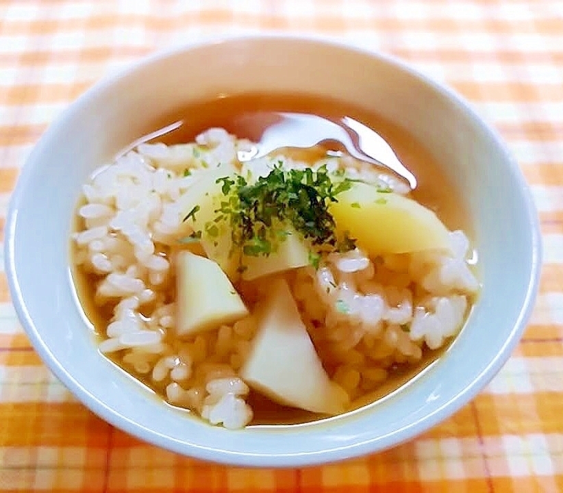 じゃが芋と青のりの出汁茶漬け