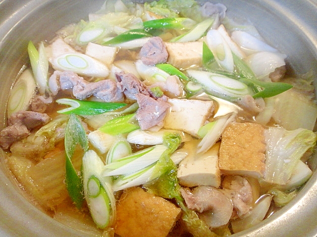 白菜と豚肉厚揚げの鍋