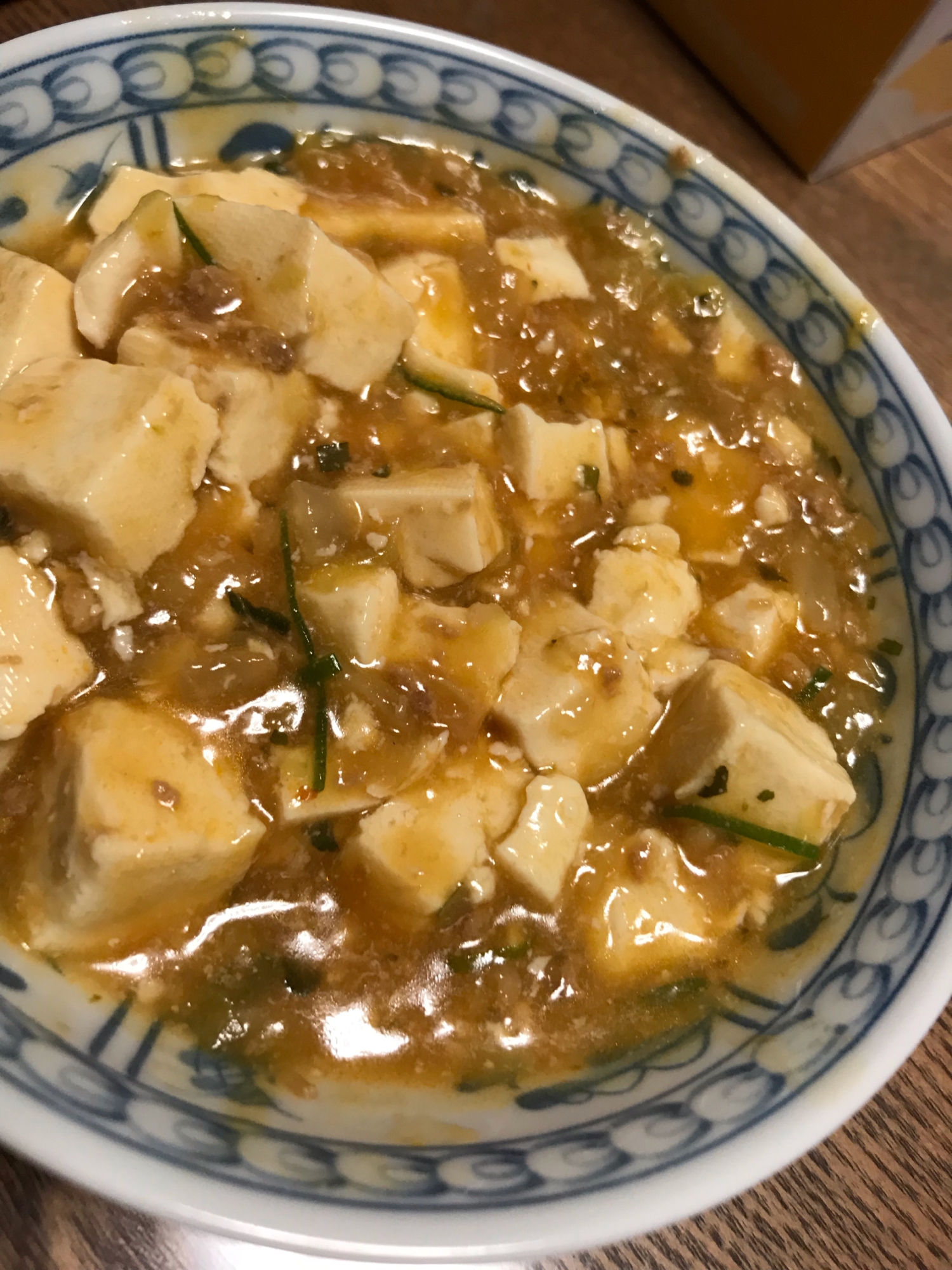 玉ねぎ入り麻婆豆腐