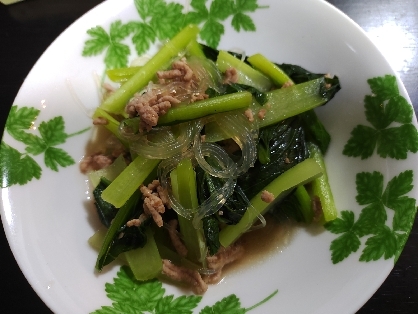 簡単！ご飯に合う合う！春雨と小松菜のトロッと煮