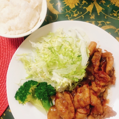 豚肉とブロッコリーの生姜焼き