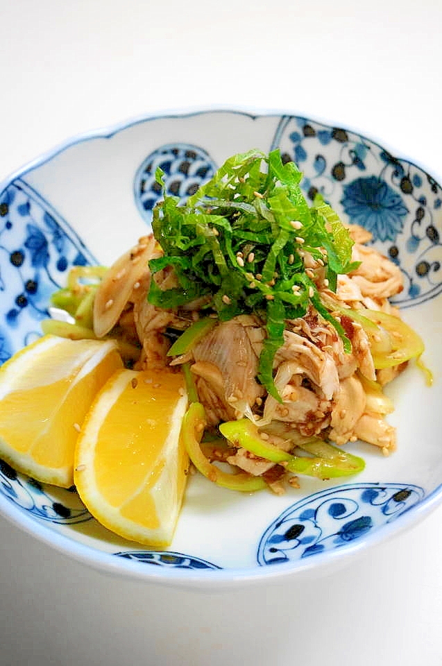 居酒屋のお通しが我家で！鶏ささみの梅ポン酢和え