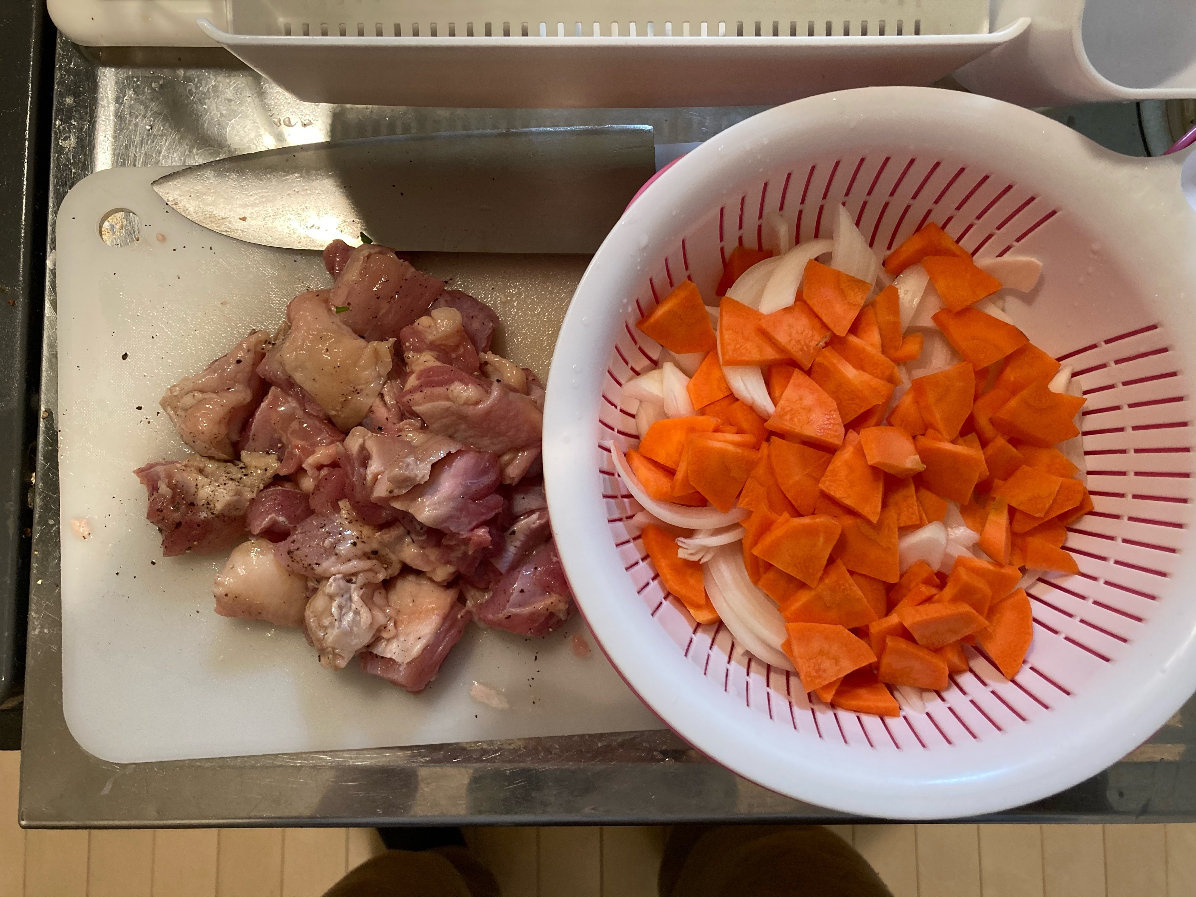 鶏肉 たまねぎ にんじんの中華風たまご炒め レシピ 作り方 By ちゃんごえ 楽天レシピ