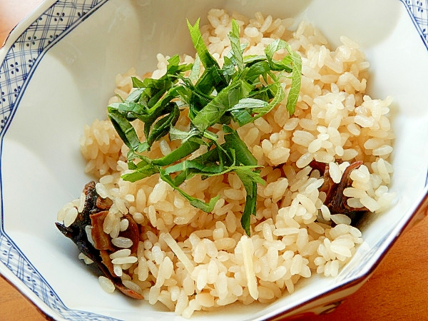 調味料なし❤つぶ貝の炊き込みご飯♪（甘酢生姜ほか）