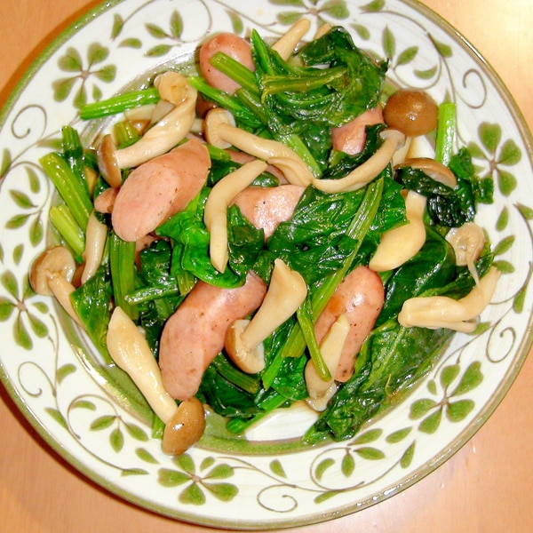 お弁当に ほうれん草としめじとウインナーの中華炒め レシピ 作り方 By 駄目だバブルス 楽天レシピ お弁当に ほうれん草としめじとウインナーの中華炒め レシピ 作り方 By 駄目だバブルス 楽天レシピ