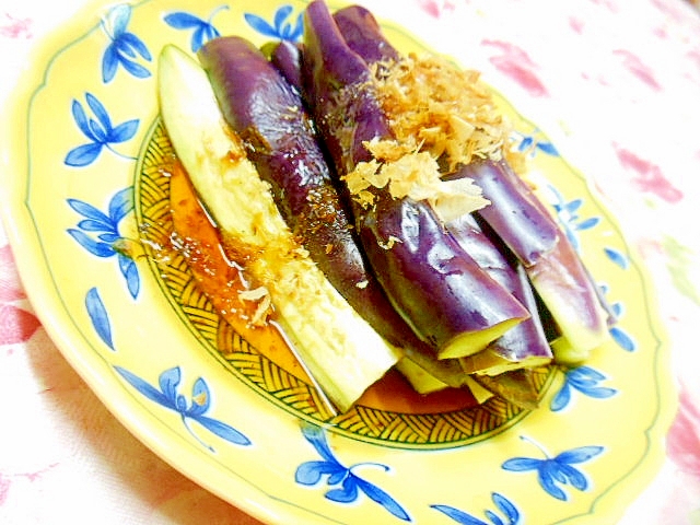 レンチンｄｅ 茄子の黒酢めんつゆ レシピ 作り方 By 小太郎１２１２ 楽天レシピ