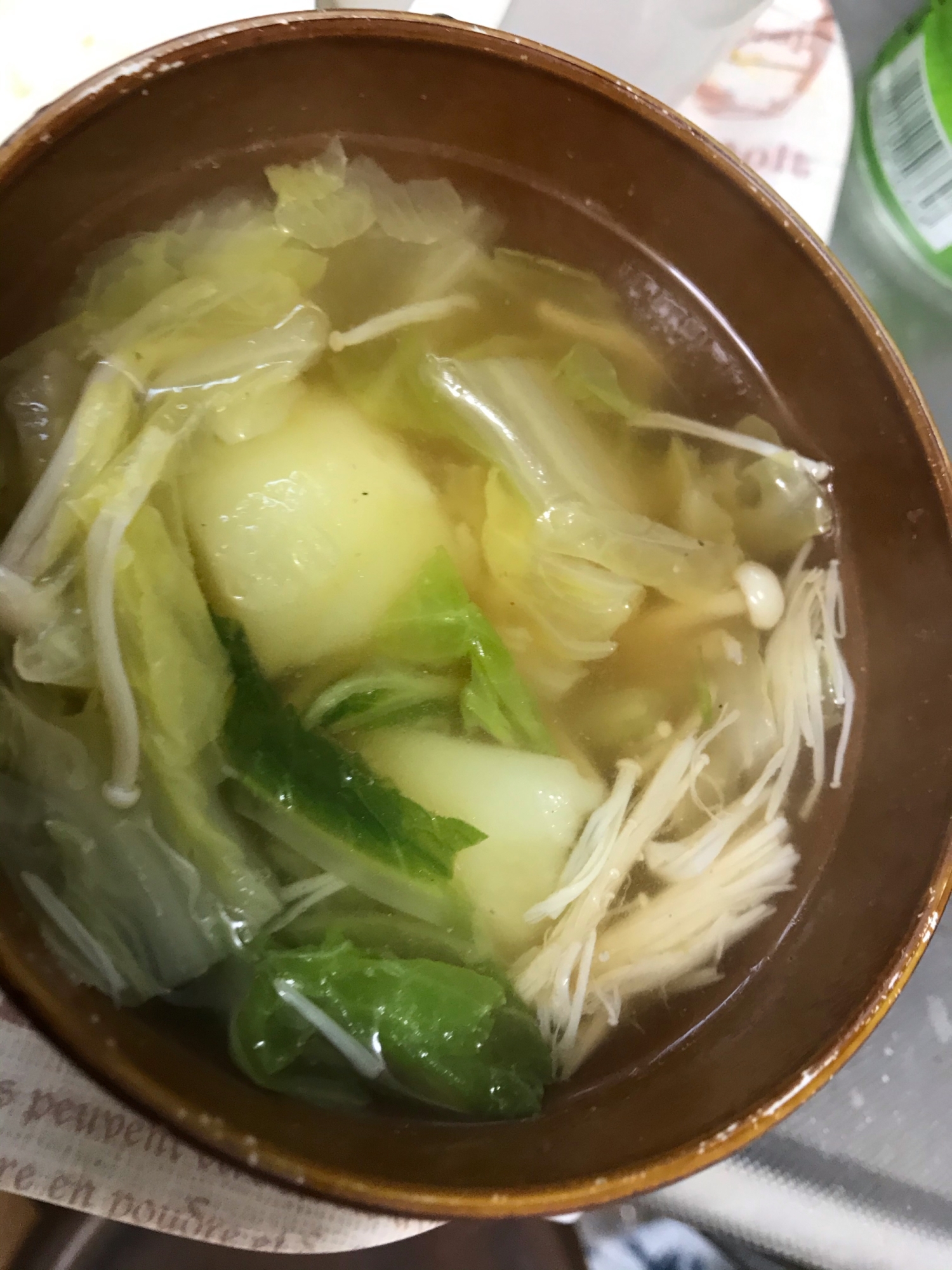 じゃがいも白菜しめじスープ