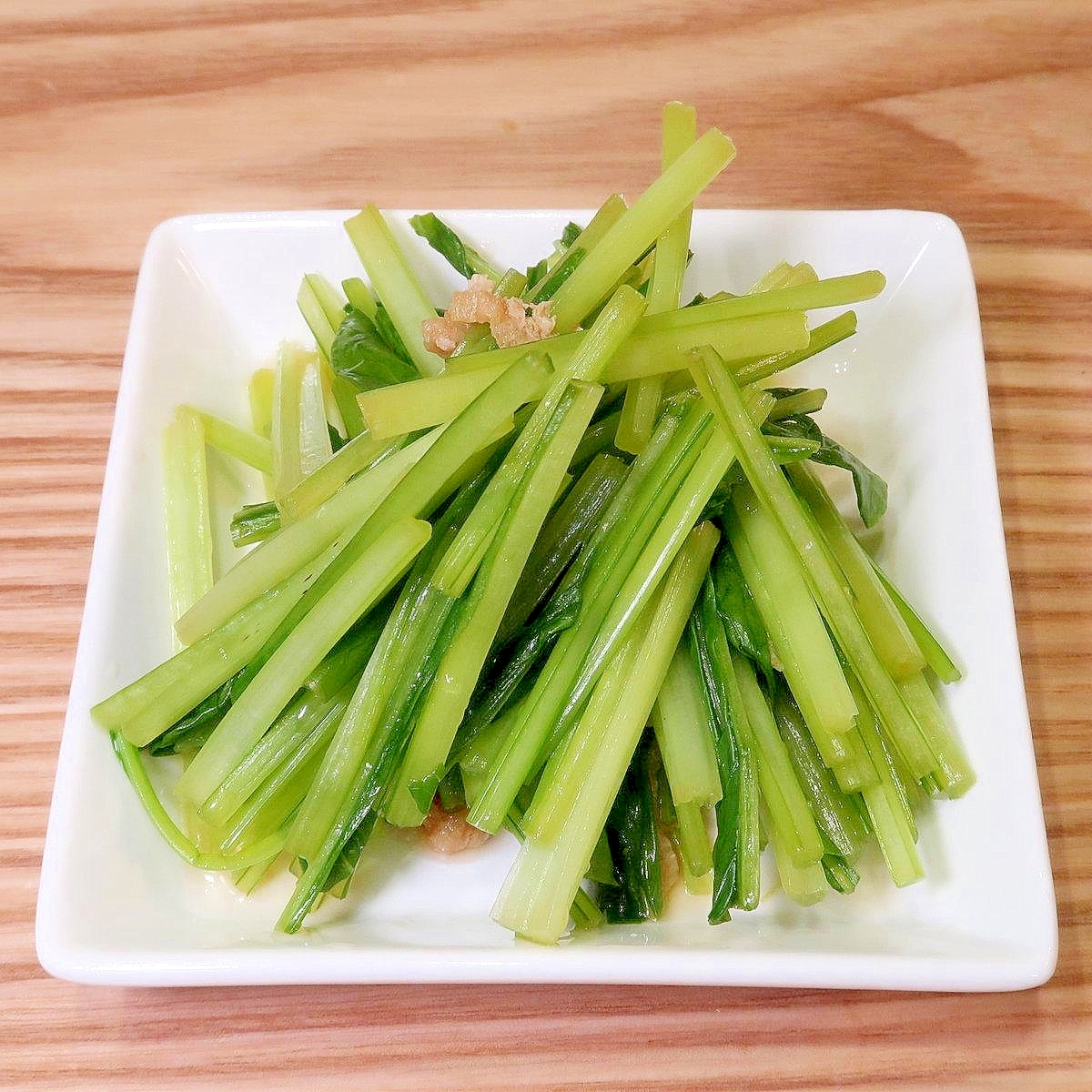 壬生菜と油揚げのお浸し風★減塩志向