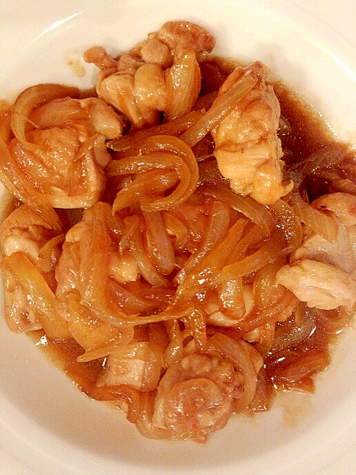 玉ねぎをプラスして♪鶏の照り焼き～