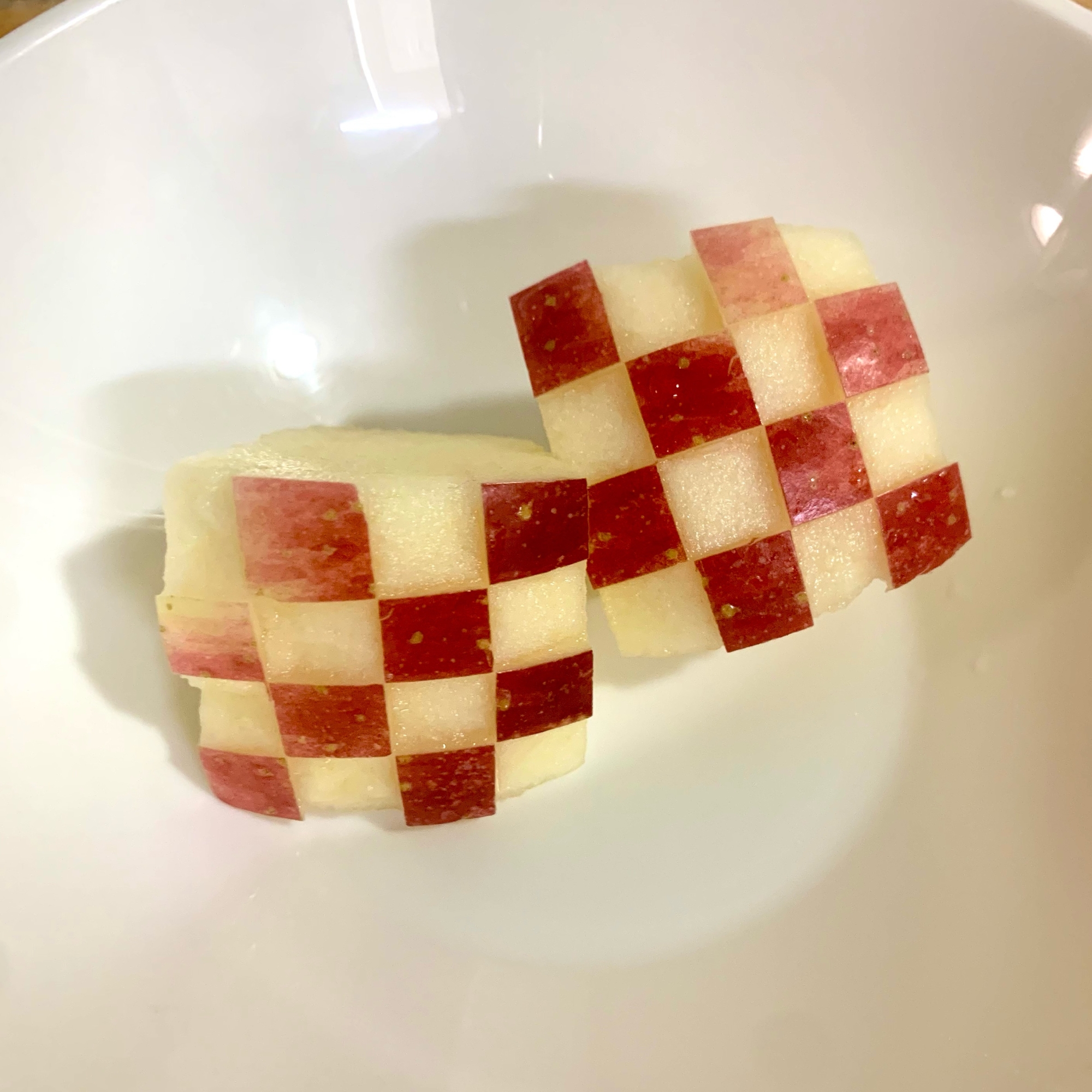 飾り切り 市松模様 りんご レシピ 作り方 By おにぎりちゃん 楽天レシピ