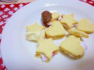 ミニマシュマロサンドクッキー＊チョコがけ