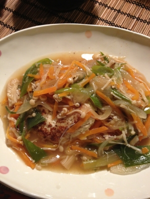 ふわふわ 豆腐ハンバーグの野菜あんかけ レシピ 作り方 By Asami0418 楽天レシピ