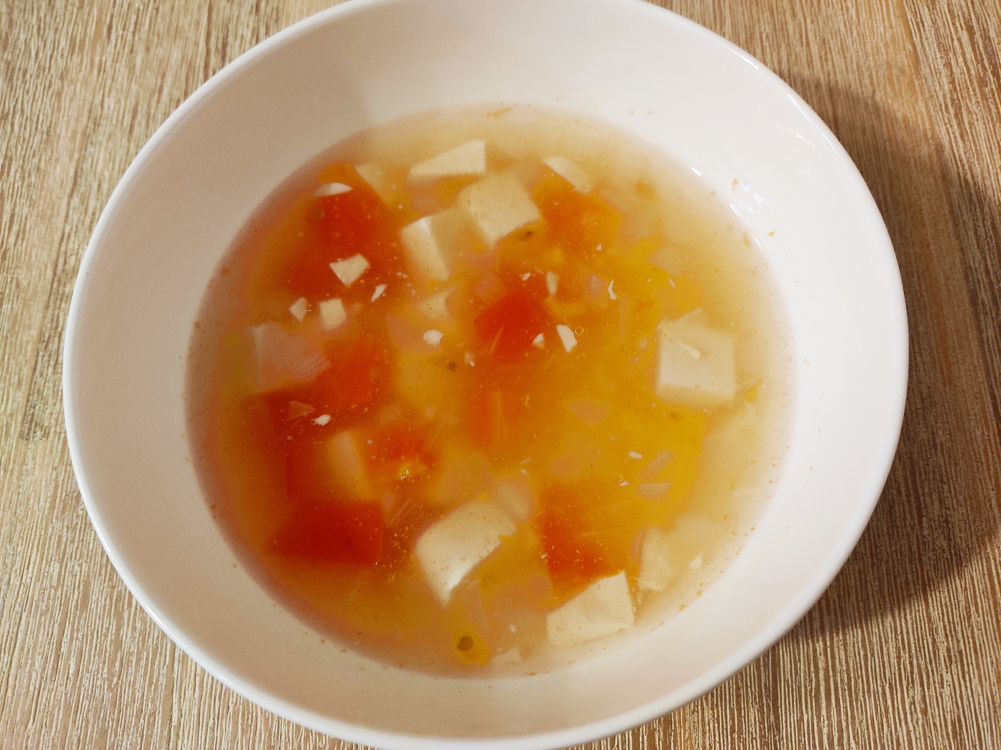 さっぱり☆トマトと豆腐の中華風スープ