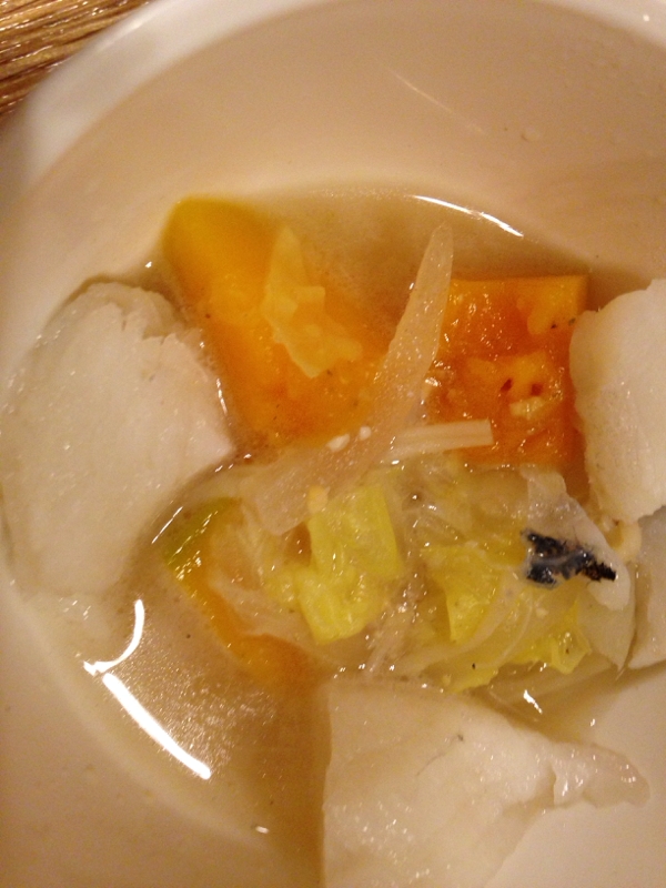 カレイとかぼちゃと白菜とたまねぎのコンソメ煮 レシピ 作り方 By Tommeg12 楽天レシピ