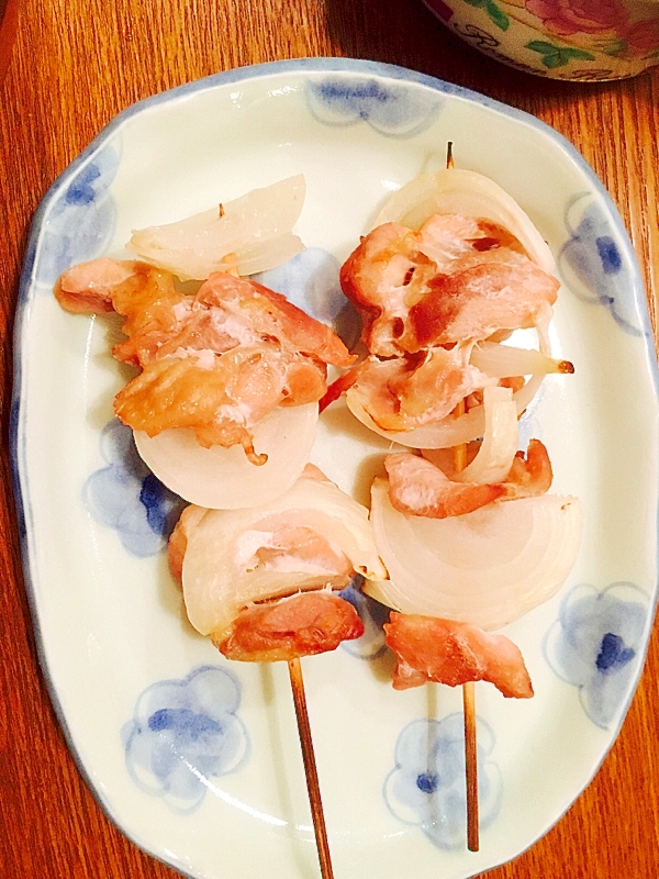 魚焼きグリルで簡単☆焼き鳥の塩味