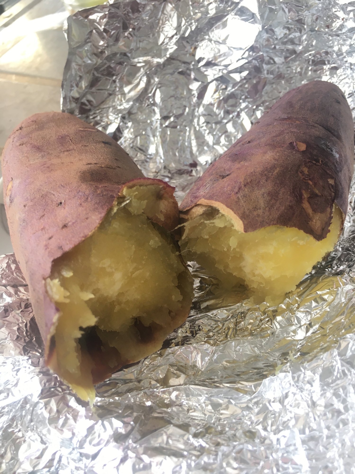 超簡単!ガスコンロ魚焼きグリルde焼き芋☆