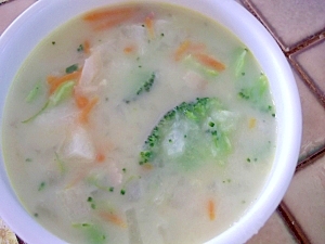 豆乳と野菜のヘルシー・スープ