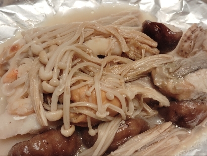 ꧁鮭とえのきのホイル焼き꧂