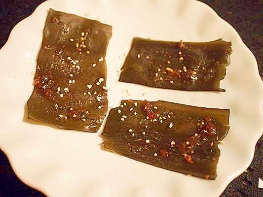 エコ セコ おつまみ 出がらし昆布の味噌焼き レシピ 作り方 By ブ 子 楽天レシピ