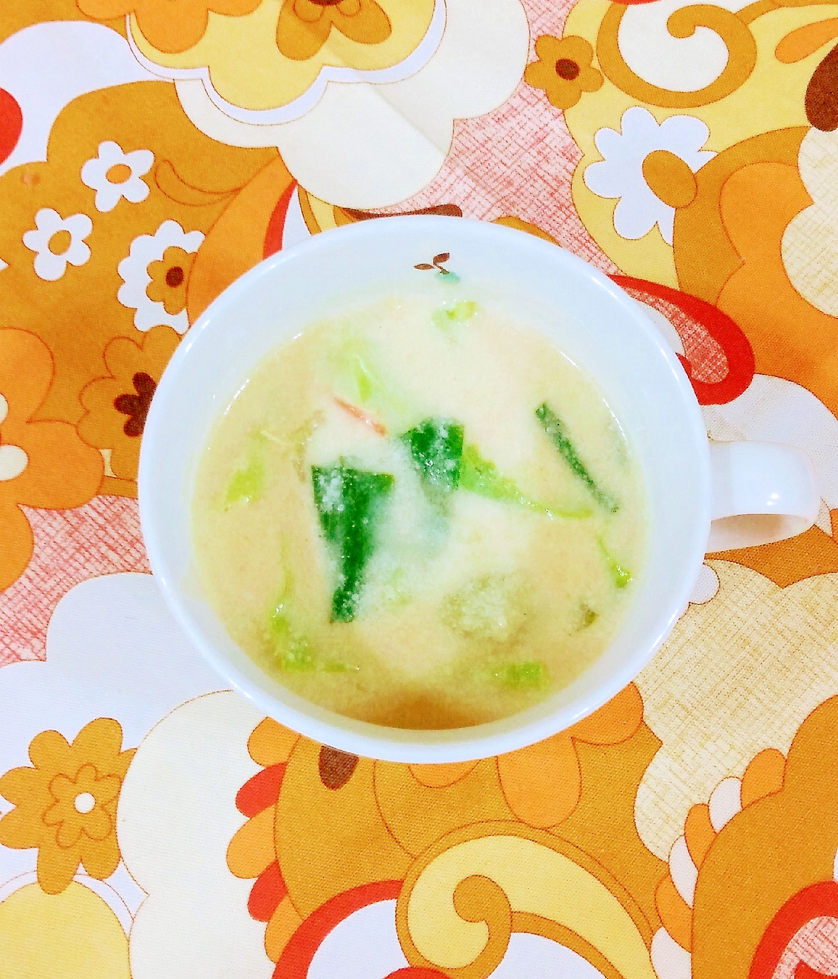 キャベツ・小松菜の豆乳スープ