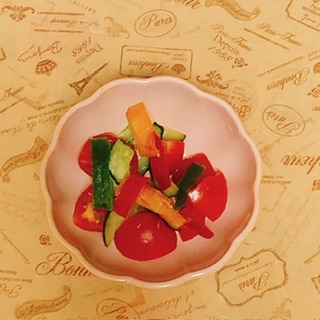 暑い夏にᕷ* ズッキーニとミニトマトのサブジꕤ୭*