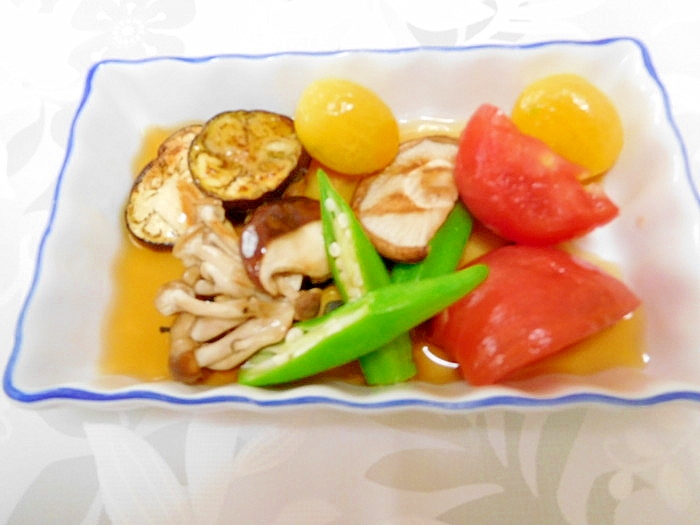 夏野菜ときのこの焼きびたし