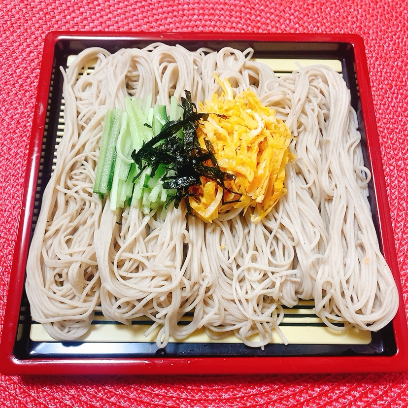 きゅうり錦糸卵♪蕎麦