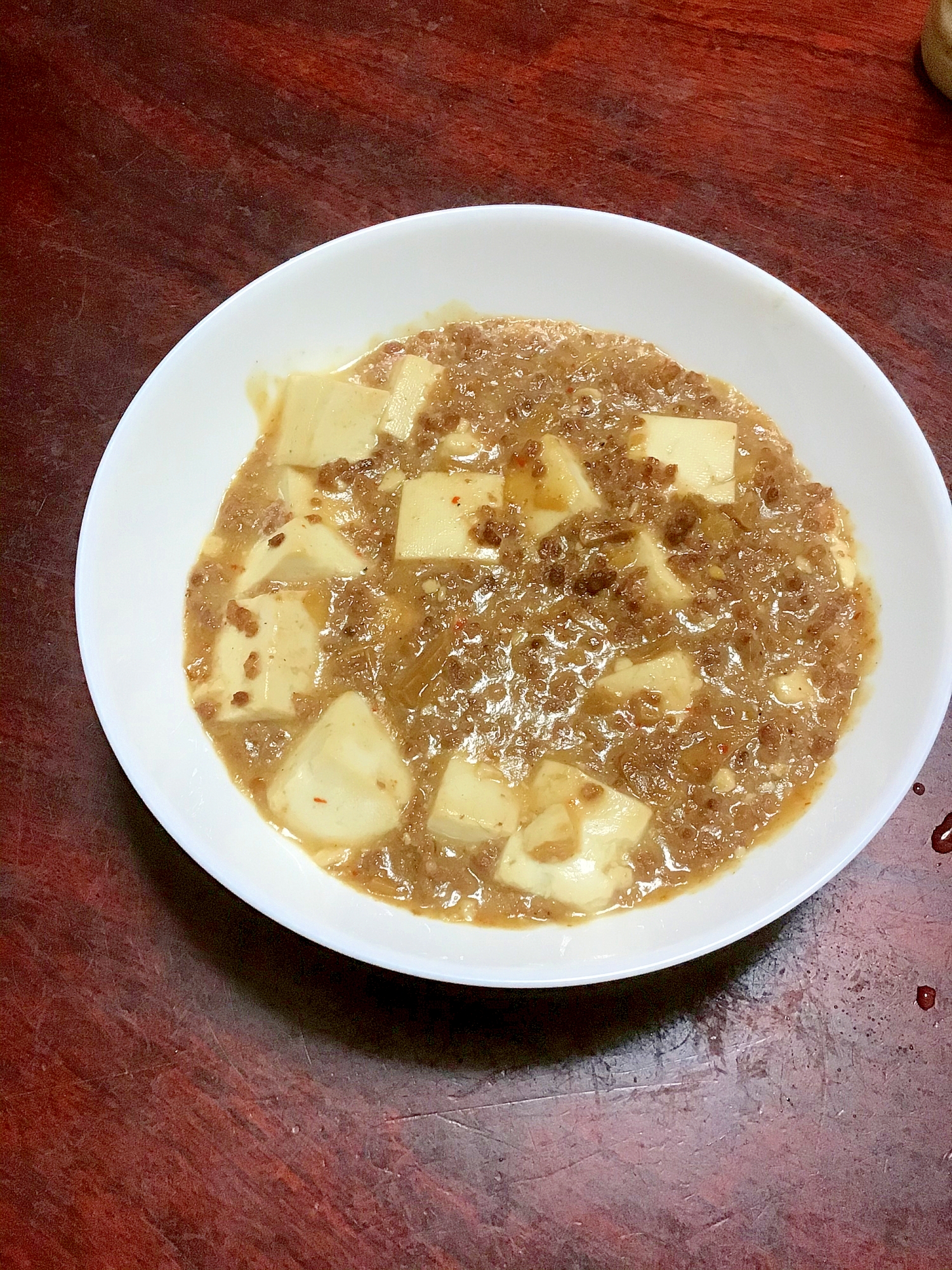 焼き肉のタレ入り麻婆豆腐風。