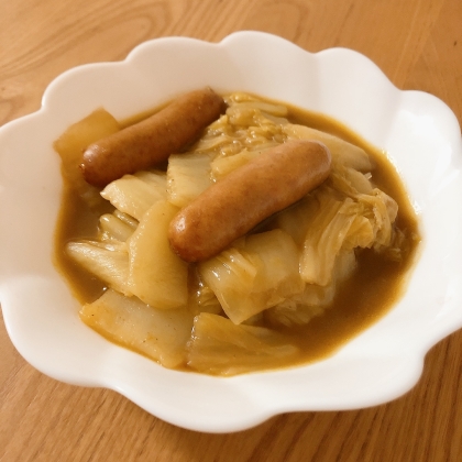 白菜ウインナのカレースープ