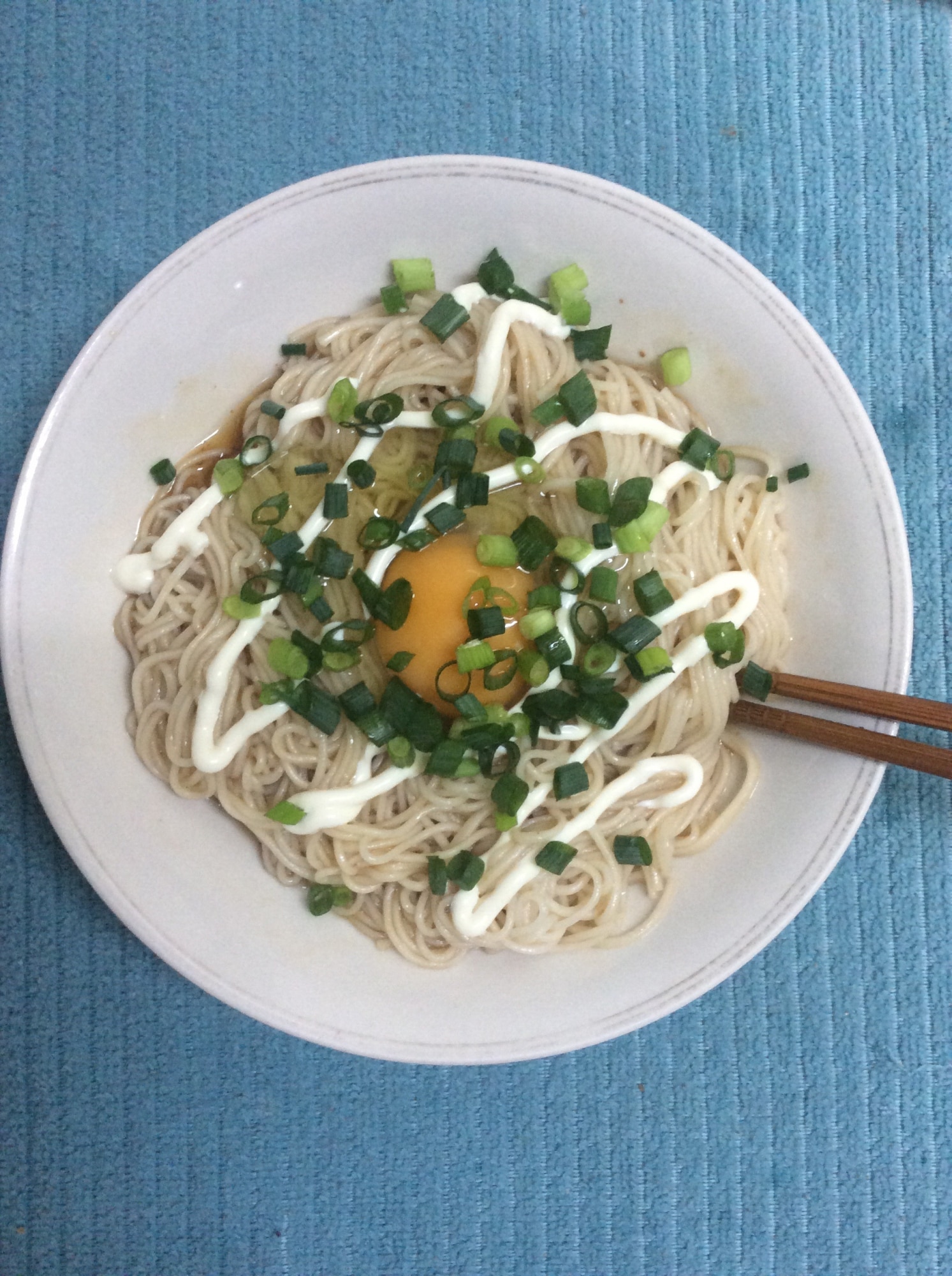 焼肉のたれで こってりマヨ釜玉そうめん レシピ 作り方 By ハトリーナ 楽天レシピ