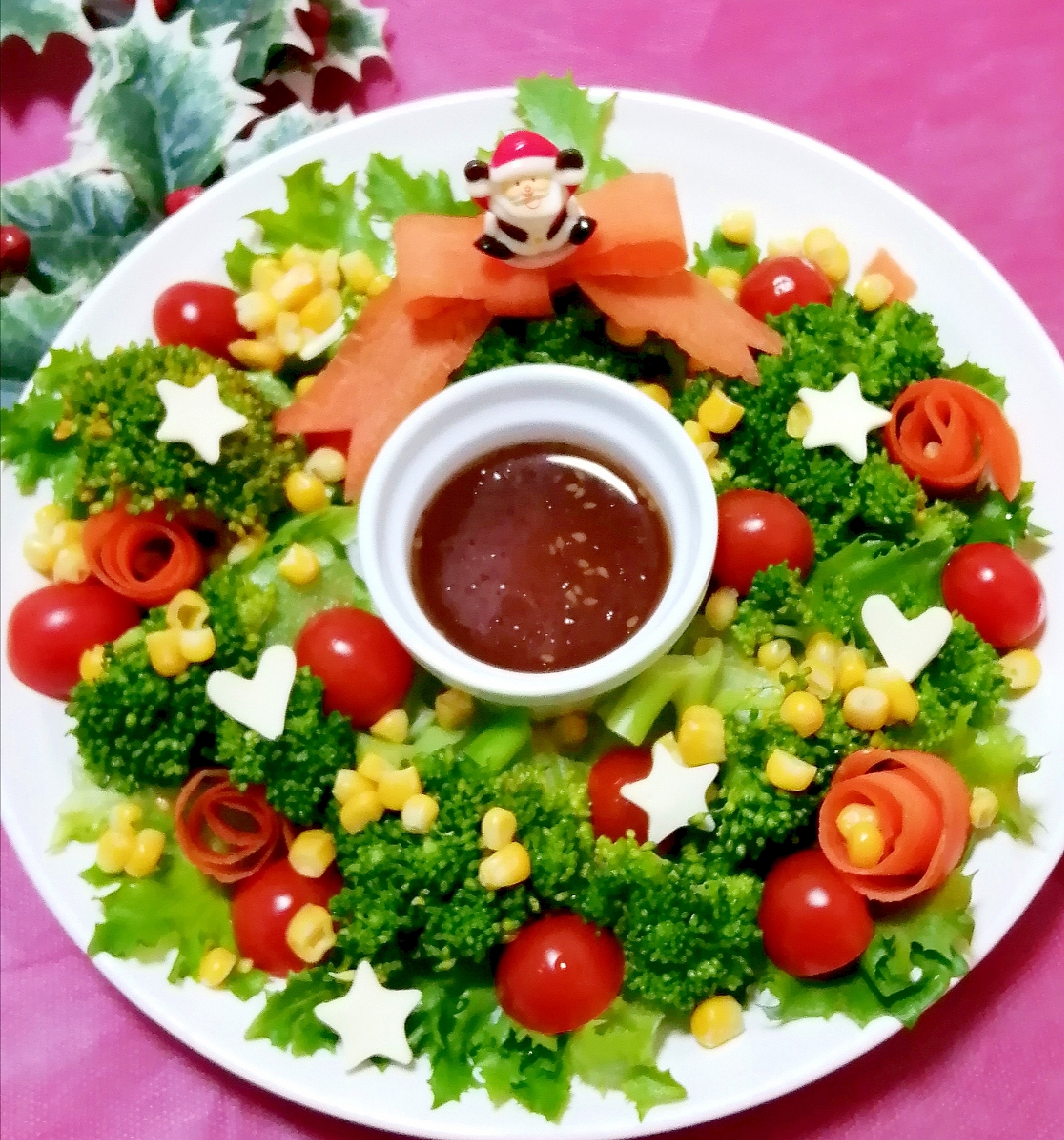 クリスマス❂リースサラダ❂