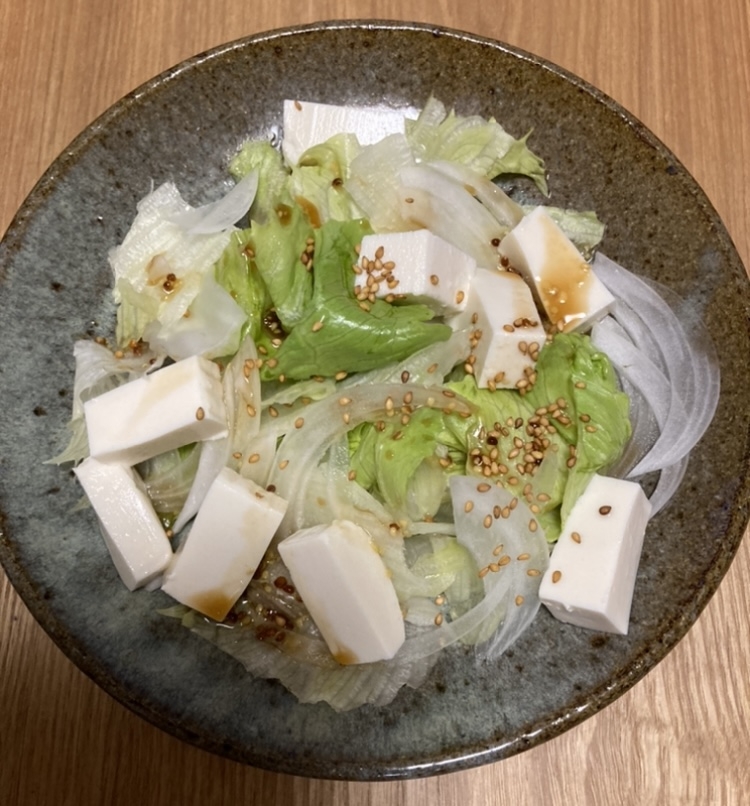 ごまドレッシング豆腐サラダ