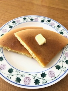 やっと出来た！ふわふわ米粉パンケーキ♡