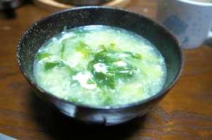 水菜の中華風スープ