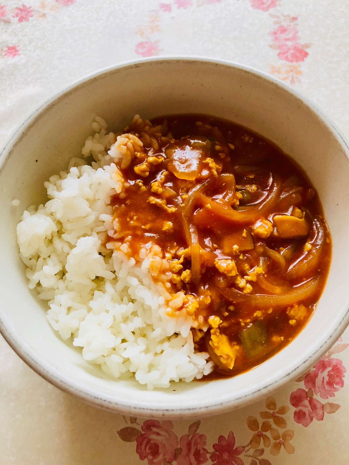 トマトジュースを使った子供も食べれるカレー