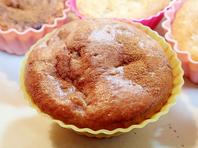 シリコンカップで作ったバナナのチョコカップケーキ