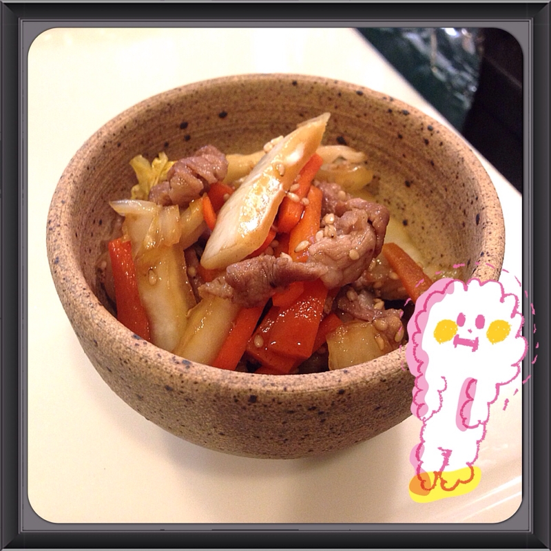 お弁当に☃簡単すき焼きタレの炒め物♡