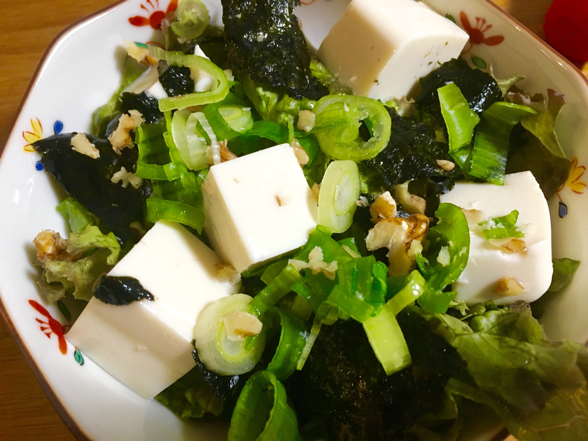 低糖質♡時短！豆腐と海苔のチョレギサラダ
