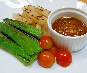 ３色の野菜ソテーおろしたれ付き♪