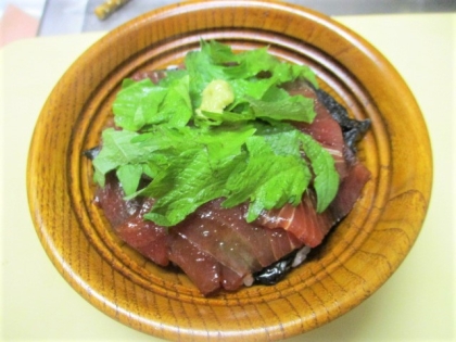 時短、 簡単！夕飯に、マグロの漬け丼♪