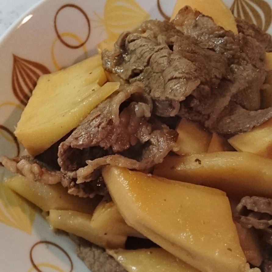 牛肉とたけのこの炒め煮