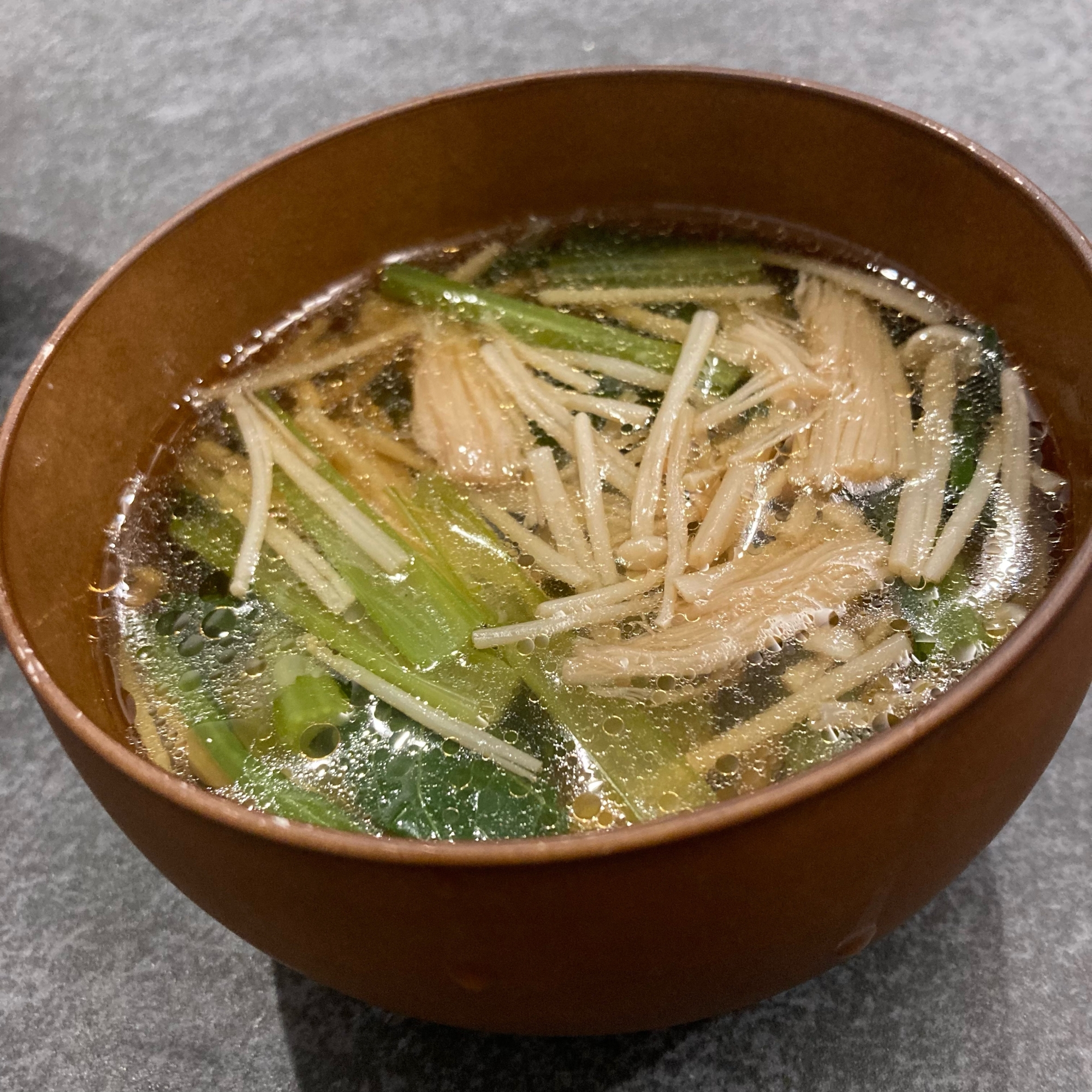 動物性食材不使用＊小松菜とえのきの中華スープ