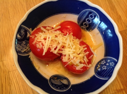 レンジにかけたトマトが甘くて、とっても美味しかったです。ごちそうさまでした！