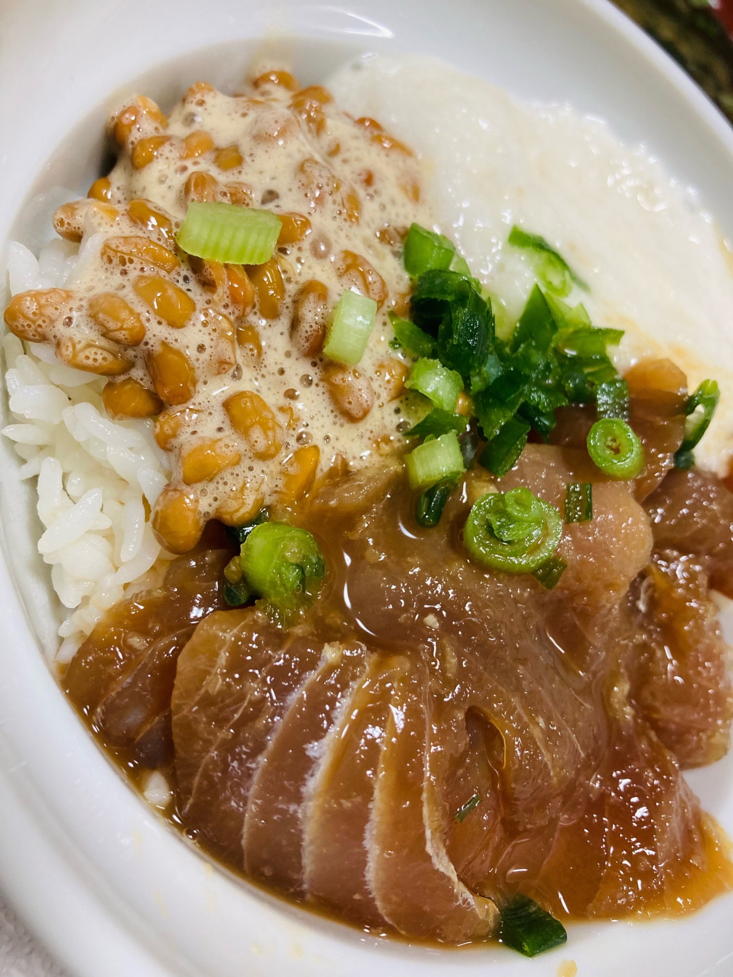 ねばねばマグロ漬け丼