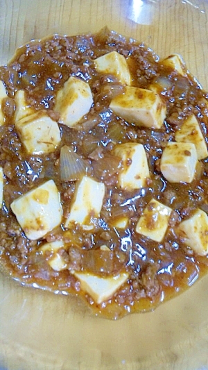 玉ねぎと豆腐のマーボー風炒め煮