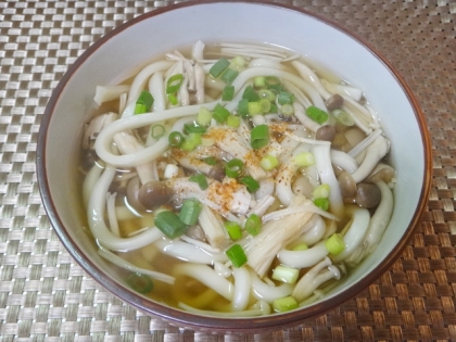 えのきとしめじと小ねぎのうどん