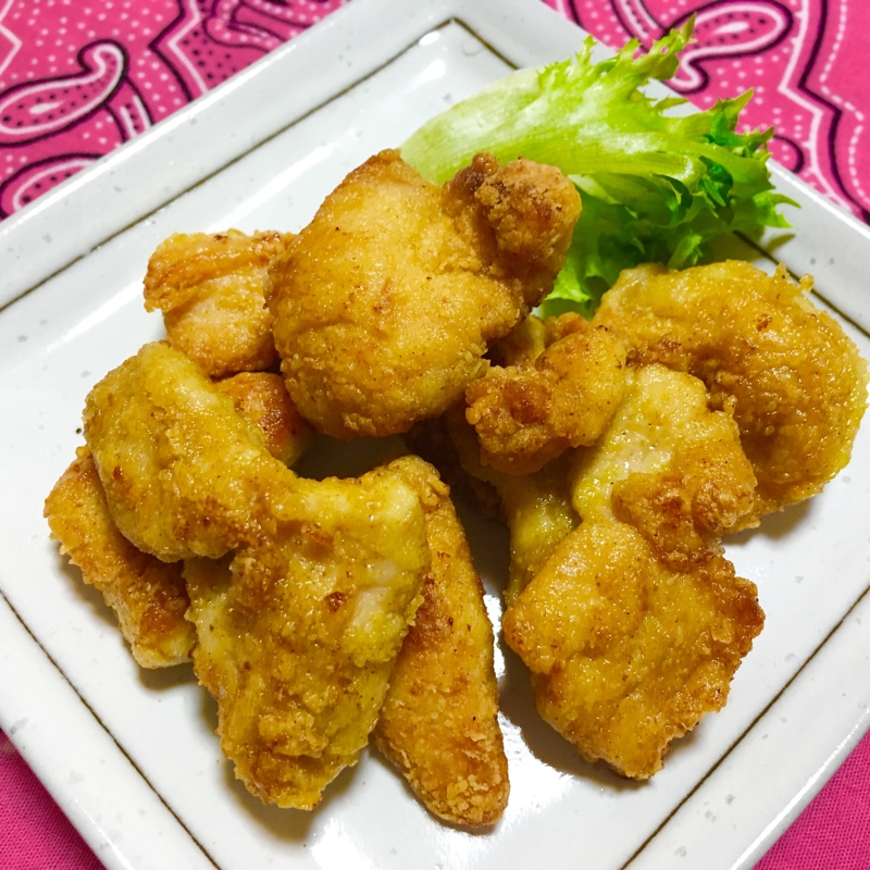 少量お弁当おかず♪カレー風味の鶏むね焼唐揚げ♡