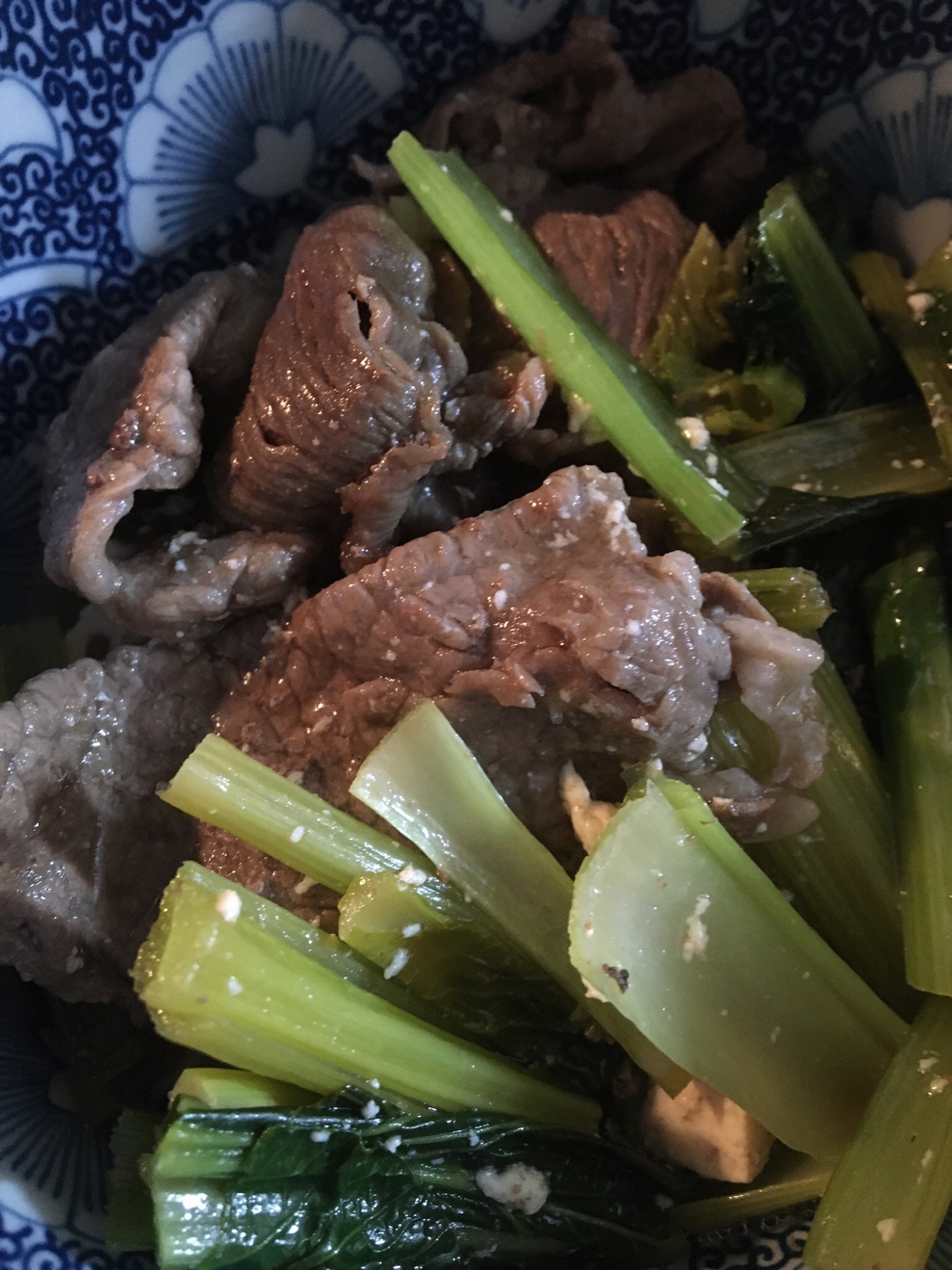 牛肉と小松菜の和風煮物