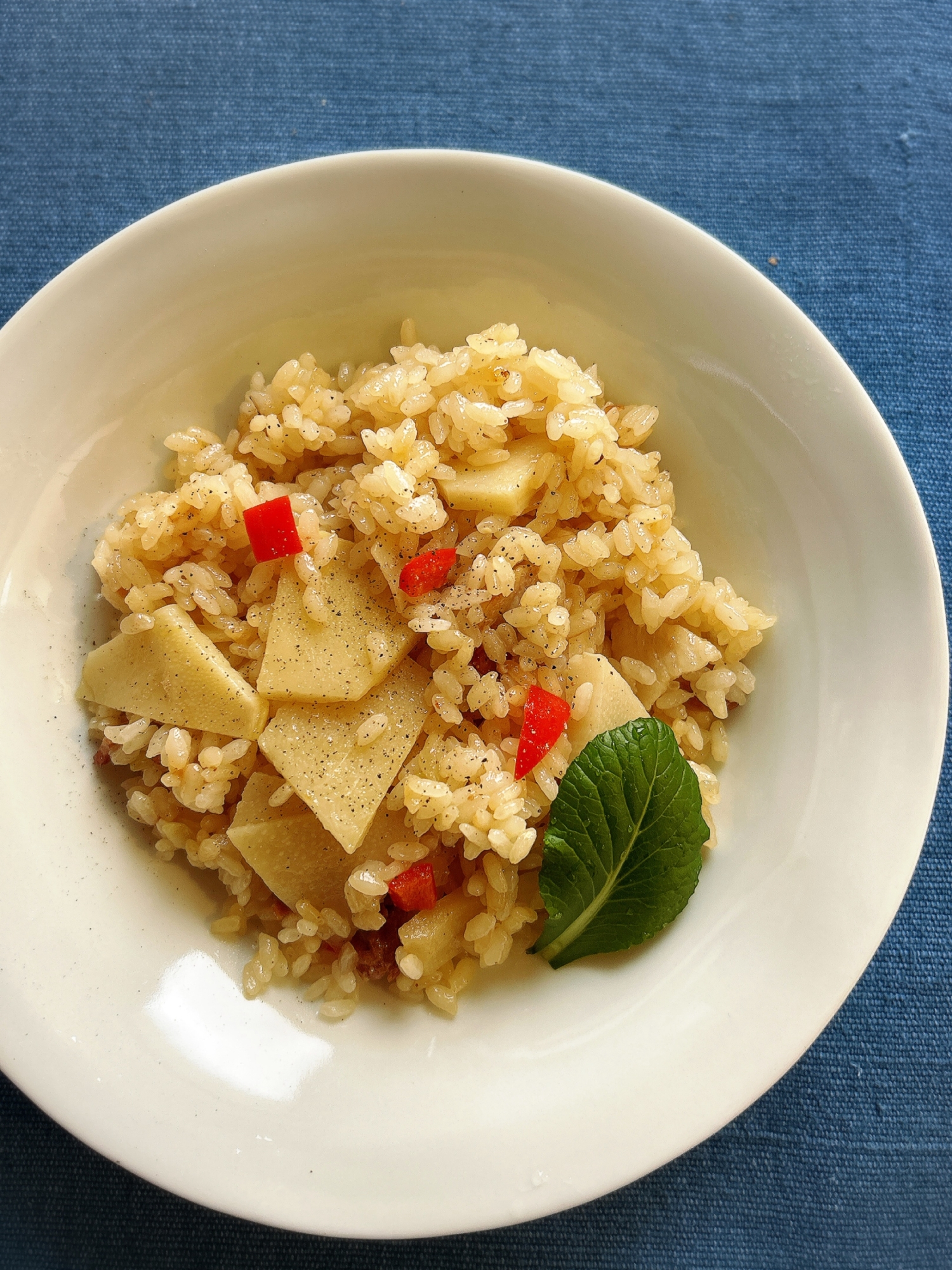 たけのこピラフをフライパンで