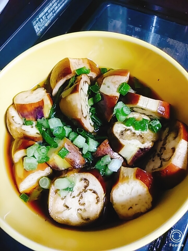 レンジで簡単♪本つゆで茄子の煮びたし